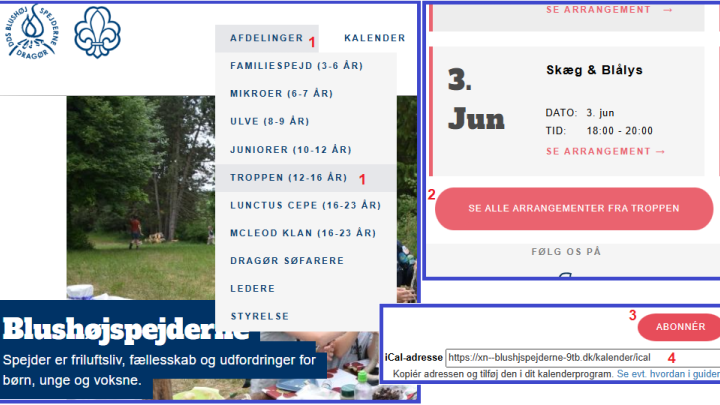 Billede af de nødvendige punkter